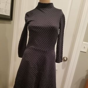 Dark green mock neck dress
